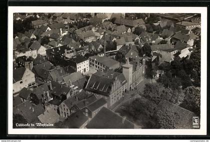 AK Lübbecke /Westfalen, Teilansicht vom Flugzeug aus