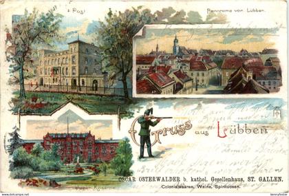 Gruss aus Lübben - Litho
