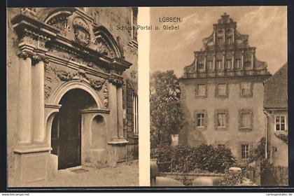AK Lübben, Schloss Portal u. Giebel