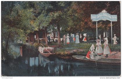 AK Gasthaus Pohlenzschänke Stempel Spreewald bei Leipe Burg Lübbenau Lübben Straupitz Zauche Cottbus