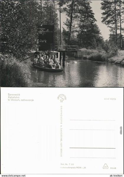 Ansichtskarte Lübbenau (Spreewald) Lubnjow Spreewaldkahnfahrt 1968