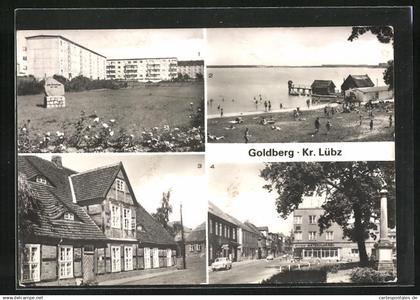 AK Goldberg /Kr. Lübz, John-Brinckmann-Strasse, Am See Kreisheimatmuseum
