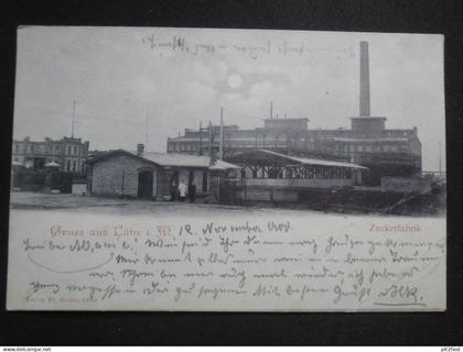 Zuckerfabrik Lübz i. Mecklenburg , 1900 , Ansichtskarte , AK !!