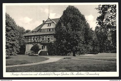 AK Grabow /Kr. Lüchow /Dannenberg, Kneipp-Sanatorium und Landschloss Obergut Grabow