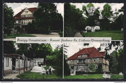 AK Grabow / Lüchow, Kneipp-Sanatorium - Kurort, ver. Ansichten