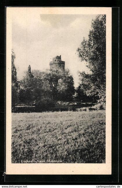 AK Lüchow / Dannenberg, Blick zum Amtsturm