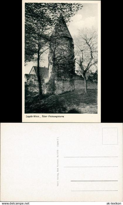 Ansichtskarte Lügde (Westfalen) Alter Stadtturm 1954