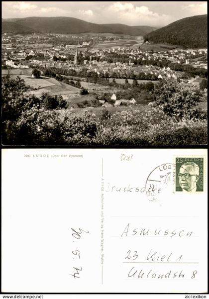 Ansichtskarte Lügde (Westfalen) Blick auf die Stadt 1971
