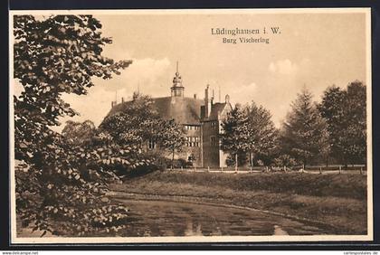 AK Lüdinghausen, Blick auf Burg Vischering