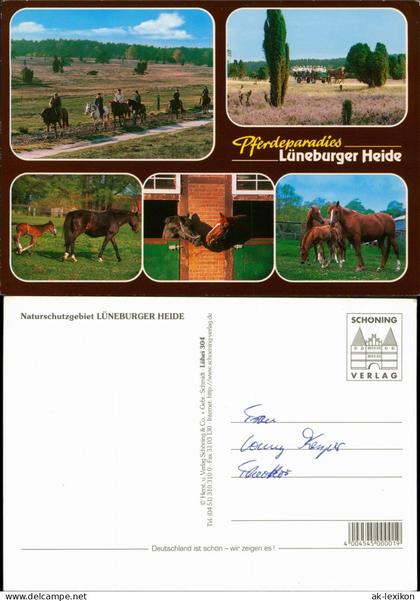 Ansichtskarte .Niedersachsen Lüneburger Heide Pferde Mehrbild 2001
