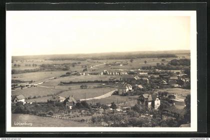 AK Lütjenburg, Landschaftspanorama mit der Ortschaft
