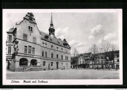AK Lützen, Markt mit Rathaus