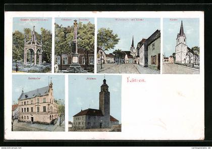 AK Lützen, Ratskeller, Schloss, Kirche, Wilhelmstr.