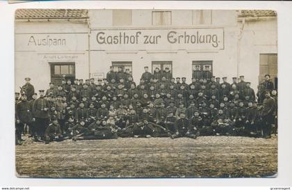 MAGDEBURG - PHOTO KARTE  1915  -  GASTHOF ZUR ERHOLUNG - ARNOLD LINDEMANN -===  2 SCANS