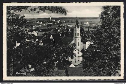 AK Mainburg, Stadtansicht mit Kirche