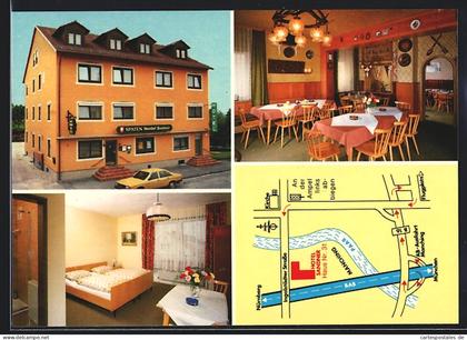 AK Manching /Obb., Hotel-Restaurant Sandner, Ingolstädter Strasse 31, Innenansichten