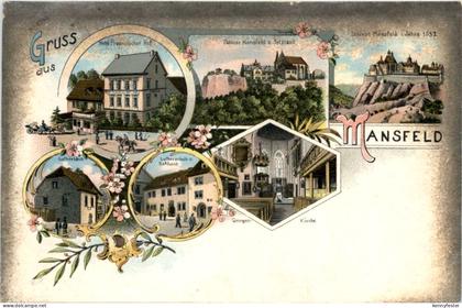 Gruss aus Mansfeld - Litho