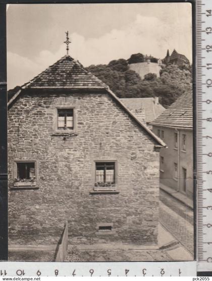 Mansfeld - Lutherhaus mit Blick auf Schloß Mansfeld - gelaufen 1967  ( AK 4699 )günstige Versandkosten