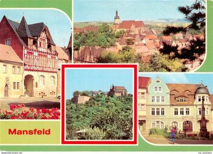 Mansfeld  Suedharz Rathaus Teilansicht Schlossblick Polytechn Oberschule