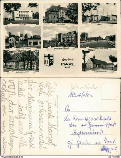 Marl (Westfalen) Zeche Vikroria, Chemische Werke, Klinik uvm 1956