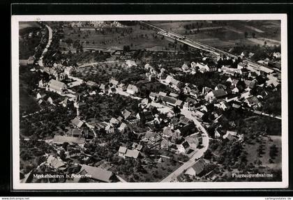 AK Meckenbeuren b. Bodensee, Ortsansicht, Fliegeraufnahme