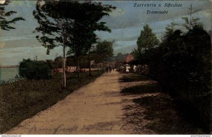 CPA Zarrentin am Schaalsee, Zarrentin a. Sjaalsee, Promenade, Weg, Bäume, Menschen