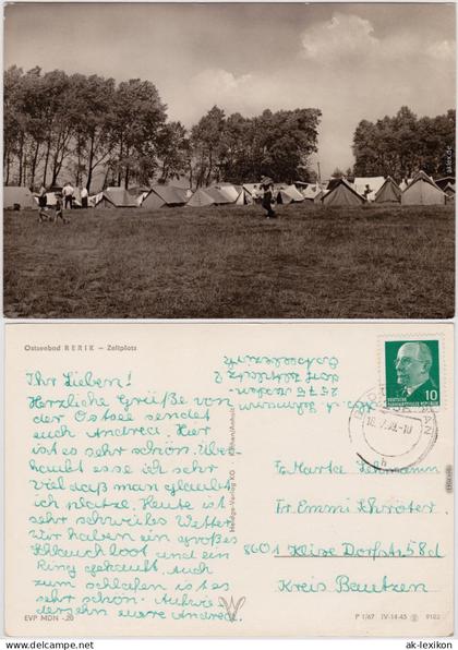 Foto Ansichtskarte Meschendorf Rerik Zeltplatz 1967