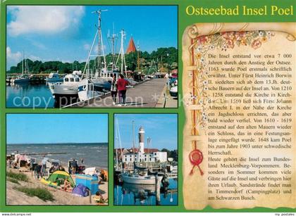 Insel Poel Strand Hafen Kirchdorf Hafen TimmendorfSchwarzer Busch Chronik