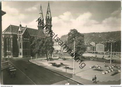 Meiningen - Platz der Republik - Foto-Ansichtskarte - Verlag Straub & Fischer Meiningen