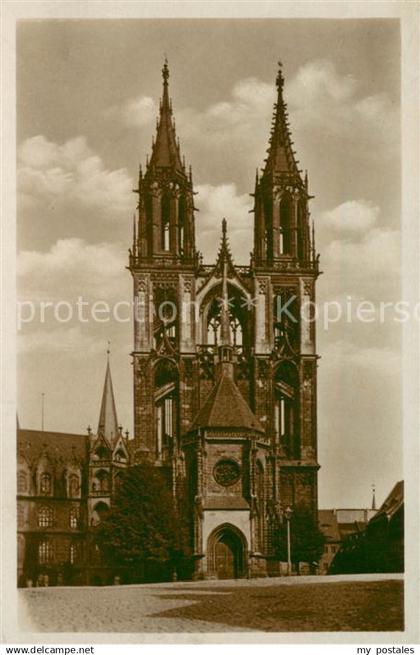 Meissen Elbe Sachsen Dom zu Meissen Westseite