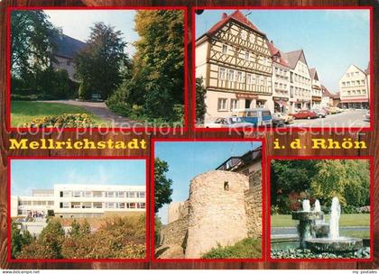 Mellrichstadt Park Strassenpartie Stadtmauer Brunnen