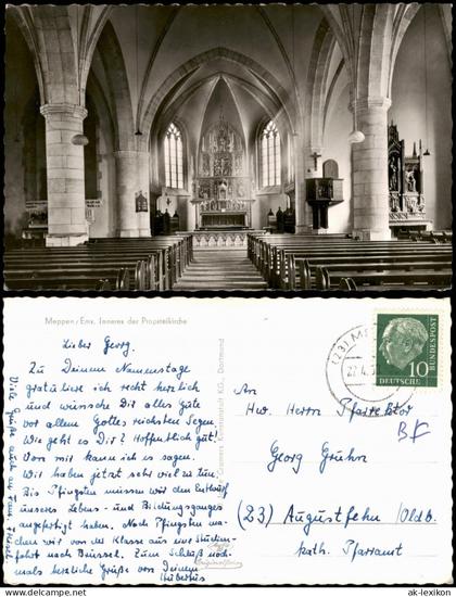 Ansichtskarte Meppen Meppen/Ems Inneres der Propsteikirche 1955
