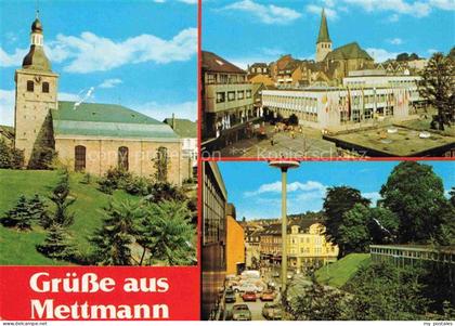 Mettmann NRW Jubilaeumsplatz Kirche Strassenpartie