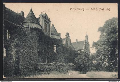 AK Meyenburg / Prignitz, Schloss von der Parkseite aus
