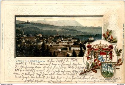 Gruss aus Miesbach - Prägekarte