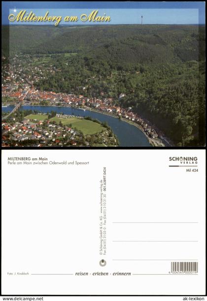 Ansichtskarte Miltenberg (Main) Luftbild Luftaufnahme Partie am Main 2010