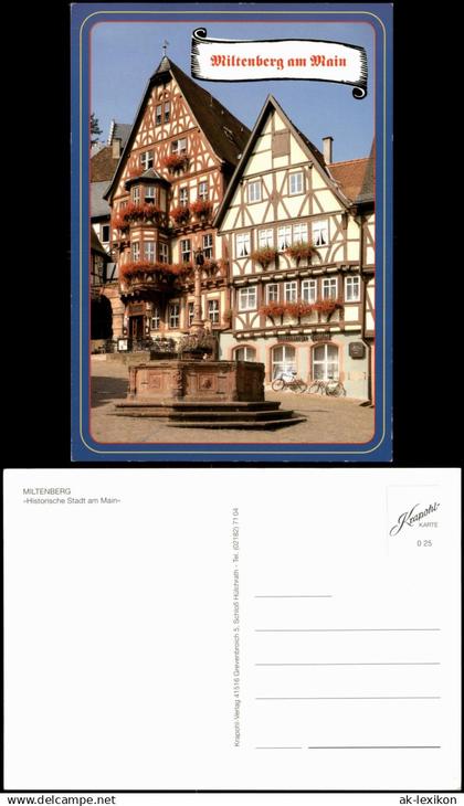 Miltenberg (Main) Stadtteilansicht, Brunnen, Fachwerkhäuser 2000
