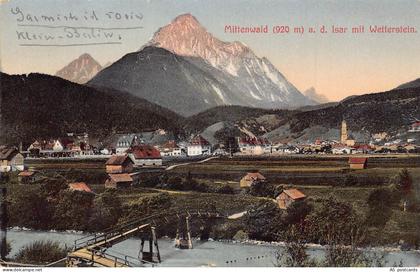 C131 Germany  Mittenwalde  the mountains Wetterstein 1926 vintage postcard