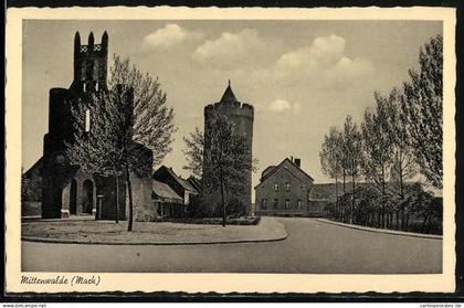 AK Mittenwalde / Mark, Teilansicht