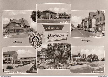 Morfelden Moerfelden - Mehrbild , Bahnhof 1966