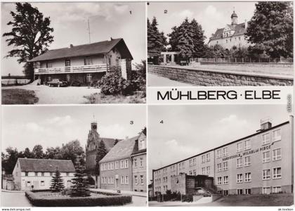 Mühlberg Elbe Miłota Klubgaststätte, Schloß, Thälmannplatz, Oberschule 1979