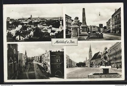 AK Mühldorf, Strassenpartie und Kriegerdenkmal