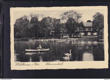 Dt. Reich AK Mühlhausen Thüringen Schwanenteich 1936