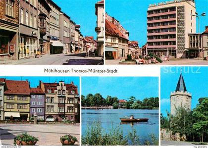 Muehlhausen Thueringen Steinweg Hotel Stadt Muehlhausen Schwanenteich Rabenturm