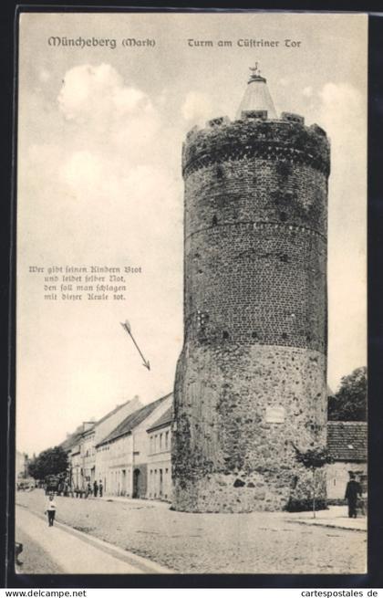 AK Müncheberg, Turm am Küstriner Tor