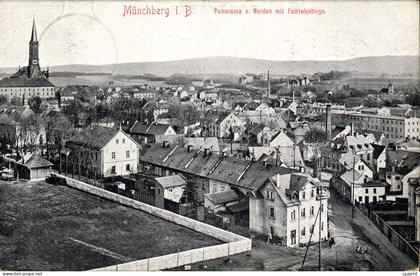 CPA Munchberg Panorama Norden Mit Fichtelgebirge