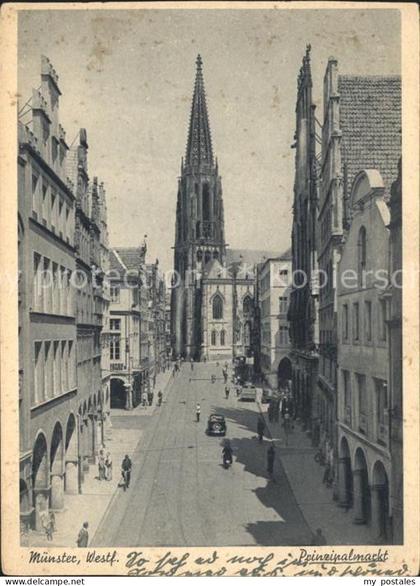 Muenster Westfalen Prinzipalmarkt mit Muenster