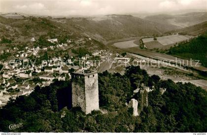 Nassau Bad Fliegeraufnahme mit Stammburg Nassau Oranien