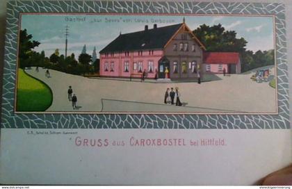! 1916 alte Litho Ansichtskarte aus Karoxbostel bei Hittfeld, Gasthof zur Seeve, Seevetal