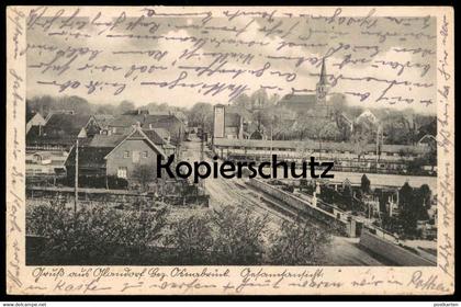 ALTE POSTKARTE GRUSS AUS GLANDORF BEZIRK OSNABRÜCK GESAMTANSICHT Friedhof cemetery churchyard cimetière Niedersachsen AK